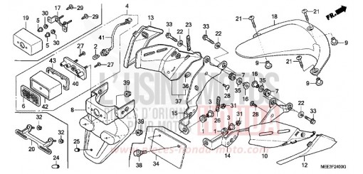 GARDE-BOUE ARRIERE (CBR600RR3/4) CBR600RR4 de 2004